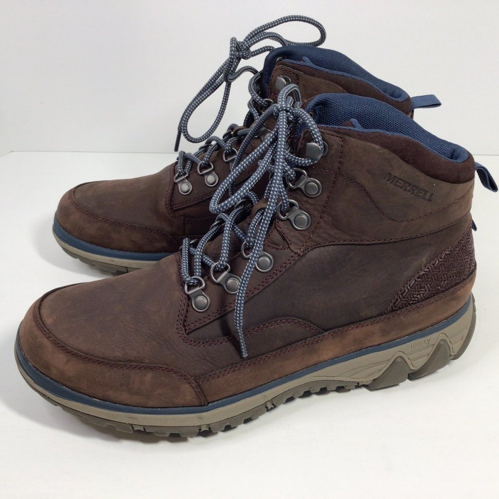 Merrell Hiking Boots Brown Leather Mens Size 9 NEW